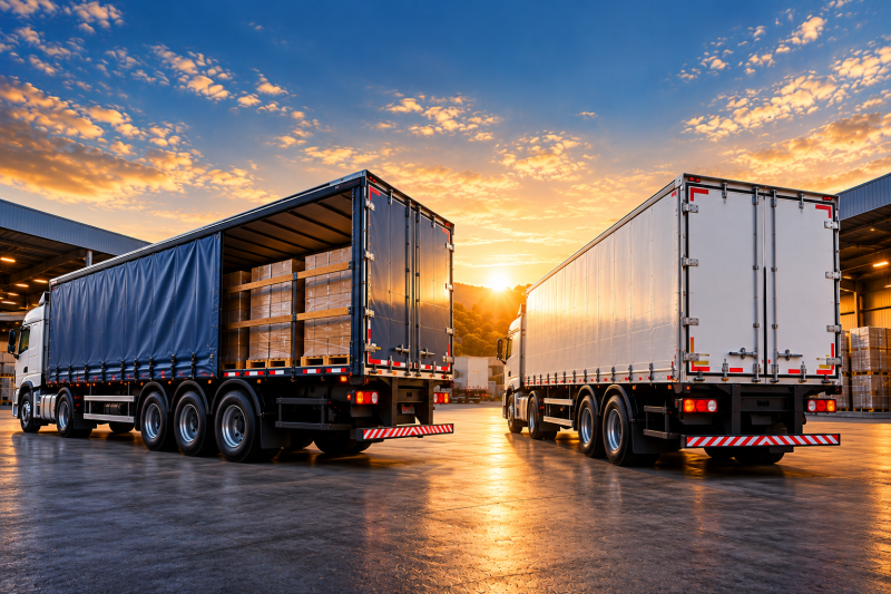 Carreta sider ou baú? Diferenças e quando usar cada uma